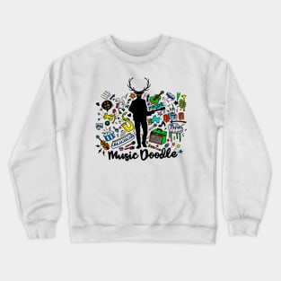 doodle music Crewneck Sweatshirt